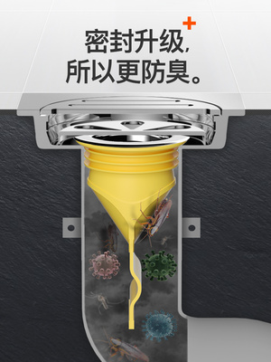 下水道防臭盖卫生间厨房下水道厕所反味防虫神器硅胶防虫地漏内芯