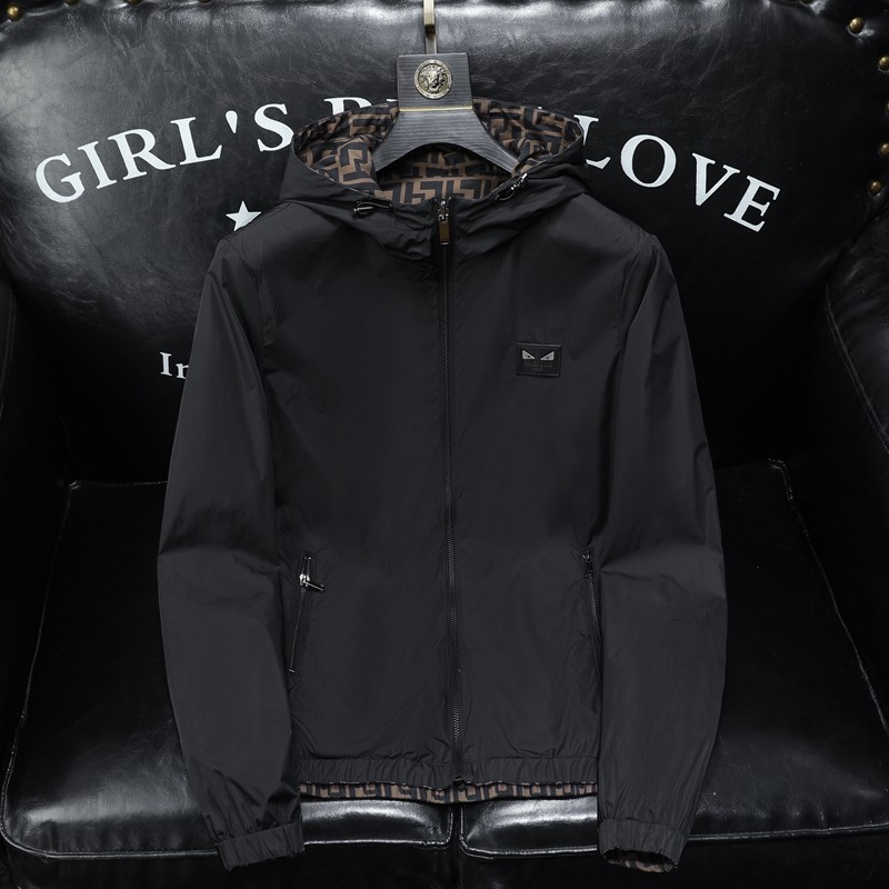 2025春秋季新款男士连帽双面穿夹克外套男装货号D7023P220长期，男装夹克，钱塘6027（原6003）