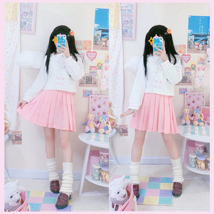 萌之屋 名古屋襟一本双排刺绣樱花扣长袖水手服 JK秋服