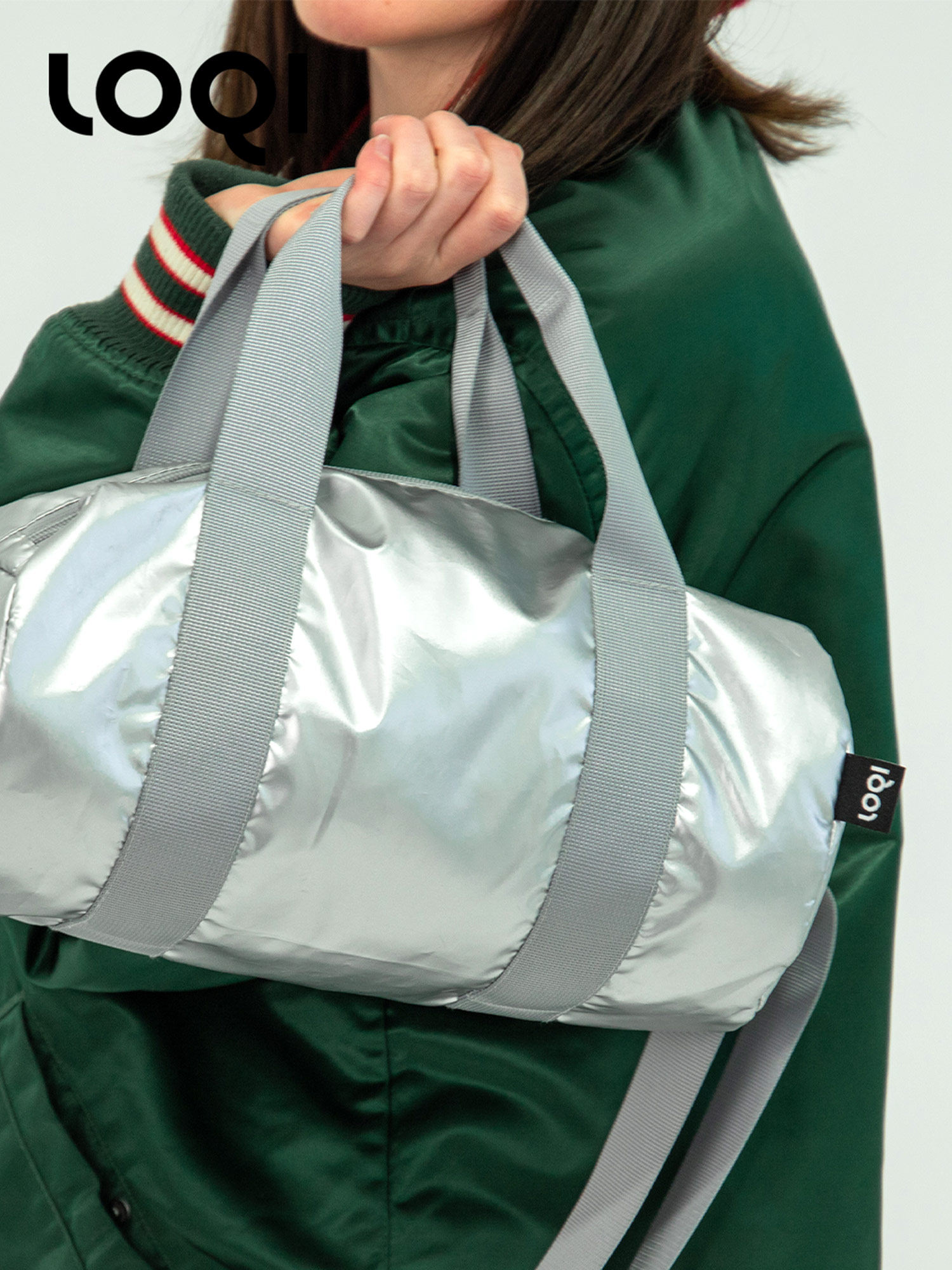 독일 LOQI 패션 시리즈 메탈릭 여행 가방 숄더백 대용량 트렌디 피트니스 가방 수하물 가방