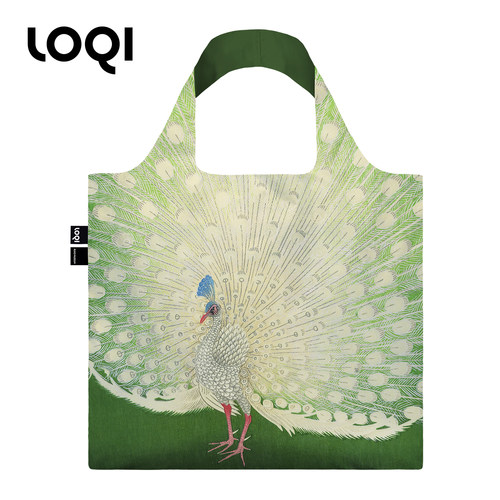 loqi孔雀再生聚酯纤维购物袋