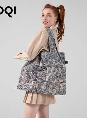 LOQI&梁贺LEGO与光共舞插画环保购物袋整理袋旅行包 孤独的散步者