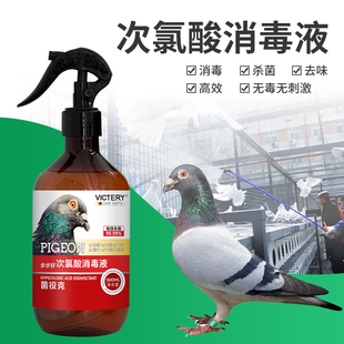 鸽子鸽舍专用消毒液鸽子棚次氯酸喷雾剂消毒抑菌菌疫克安全