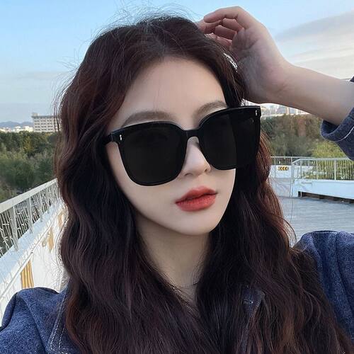 遮光夏日墨镜女款黑色大