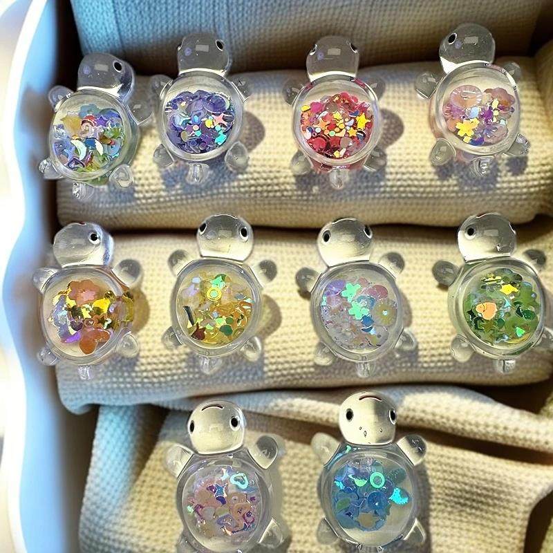 新款夜光透明亮片小乌龟diy玩具可爱奶油胶配件桌面摆件潮玩饰品,玩具/童车/益智/积木/模型,奶油胶/树脂DIY配件,淘宝优惠券,粉丝福利购,淘宝优惠卷