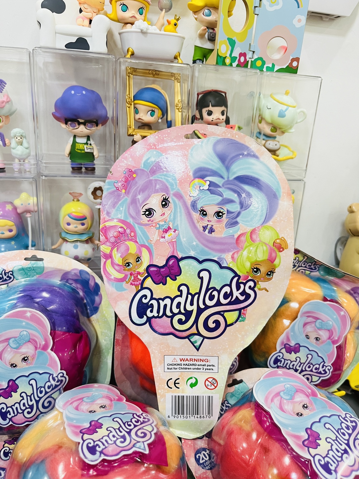出口原单Candylocks棉花糖娃娃编发玩具女孩公仔diy毛线羊毛头