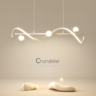 奶油风餐厅灯创意led吊灯个性 灯具 艺术饭厅餐桌灯吧台灯2025新款