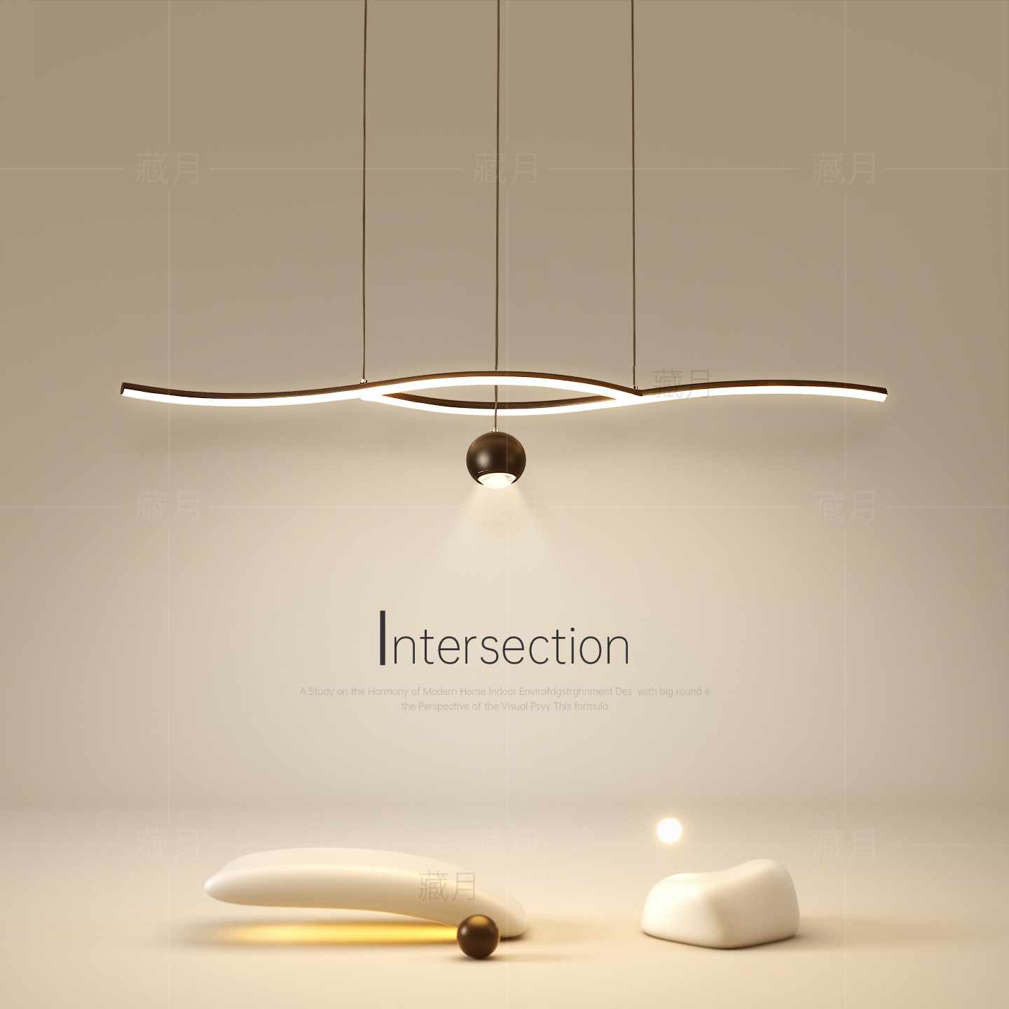 简约现代长条餐厅餐桌吊灯