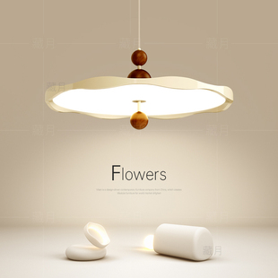 中古风led圆桌吊灯艺术餐厅灯圆形餐桌客厅灯卧室灯2025新款灯具