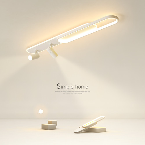 极简明射灯长条吸顶灯