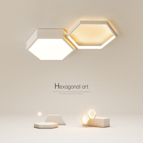 藏月现代极简卧室书房吸顶灯