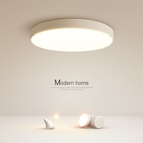 简约现代极简圆形卧室吸顶灯