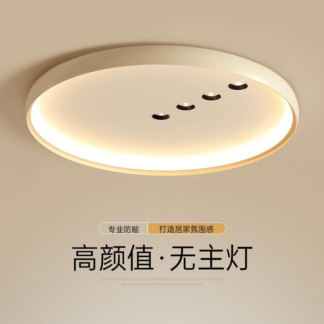 简约现代高级感年轻人主卧吸顶灯图片