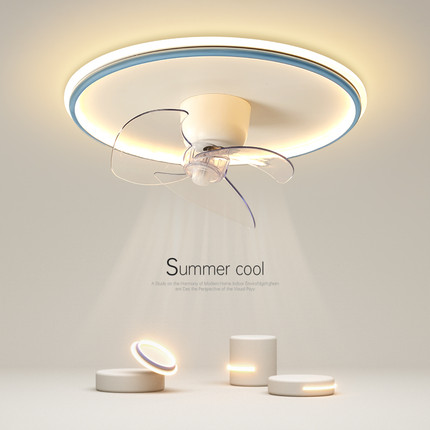 创意卧室灯摇头风扇灯简约现代led吸顶灯圆形客厅灯餐厅房间灯具