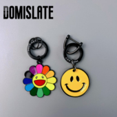 高级经典 村上隆笑脸太阳花钥匙扣圈可爱潮流学生挂件书包配饰品