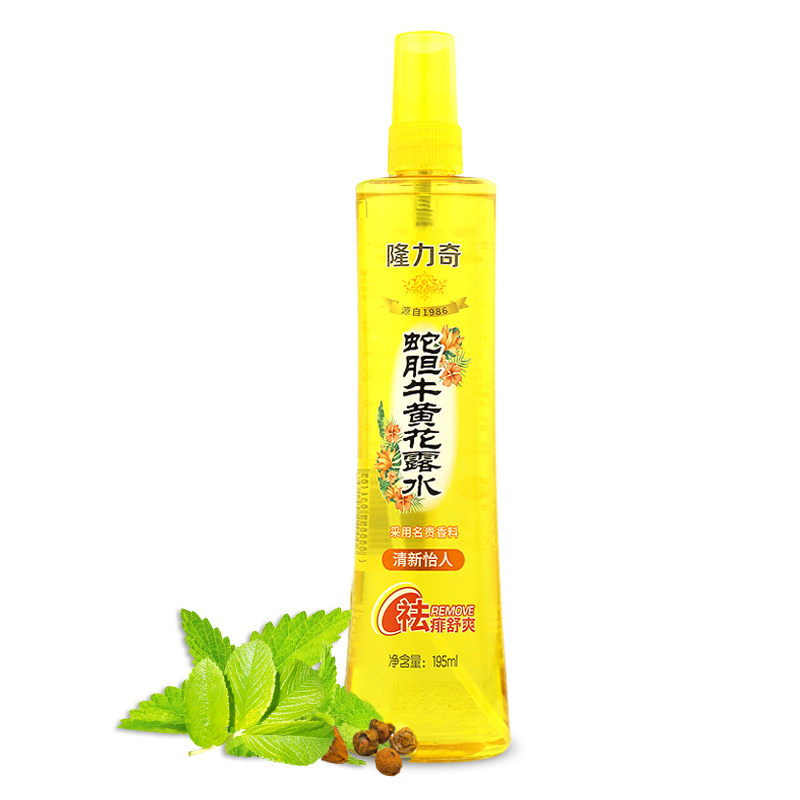 隆力奇蛇胆牛黄喷雾花露水95ml/195ml祛痱止痒清凉提神
