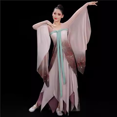和离书舞蹈服古典舞演出服飘逸花瓣裙艺考剧目金刚舞蹈王诗意同款