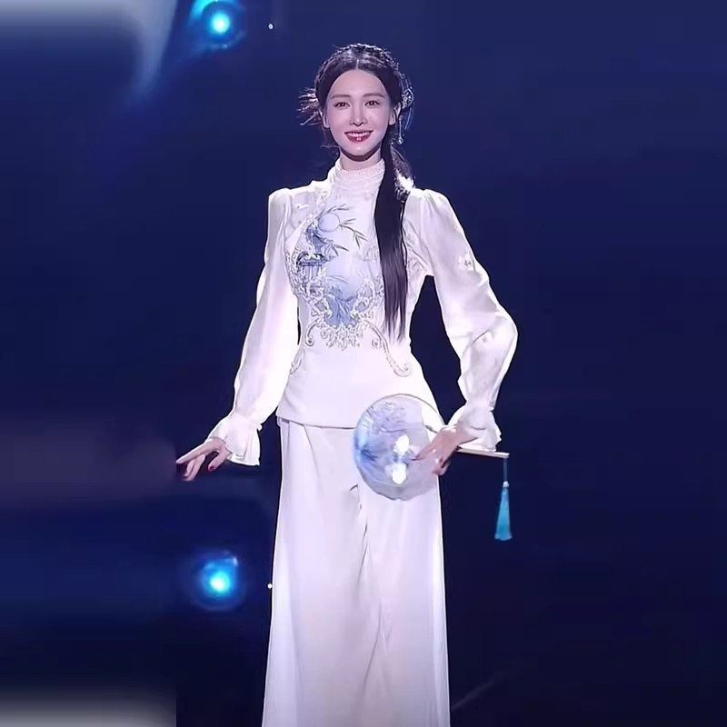 2025金晨跨年演唱会同款青花民族服装/舞台装