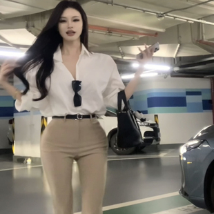 Genieeea吉妮的宝藏 老钱2.0极简主义宽松衬衫微喇裤西装裤