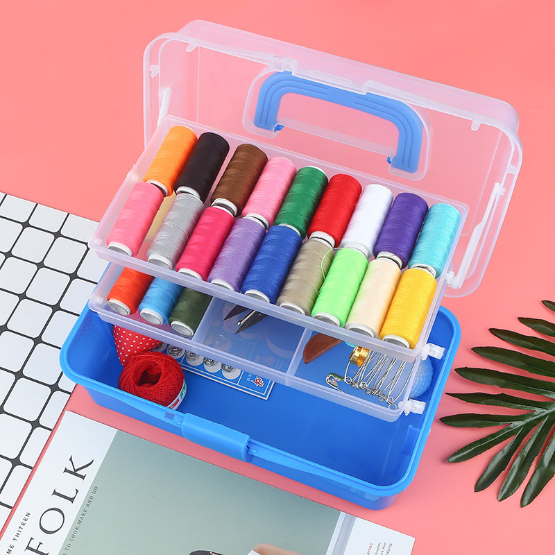 three layers Sewing box household Sewing kit kit household high-grade Solid dormitory Large Hand stitchingin the Home Fabric , Stitch &amp; Tools Accessories , Cross Stitch Tools , Junction box  category - from Buy2taobao.com to provide professional Taobao agent buy service