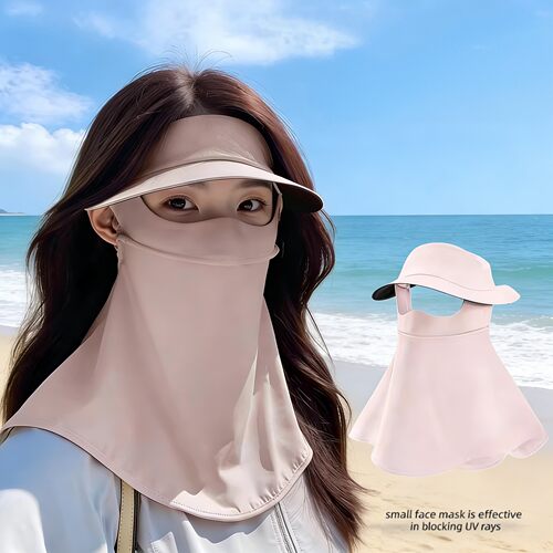 女生全脸面罩冰丝护颈一体骑行