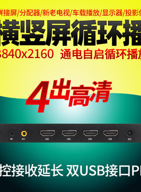 通电自动启动4路HDMI输出