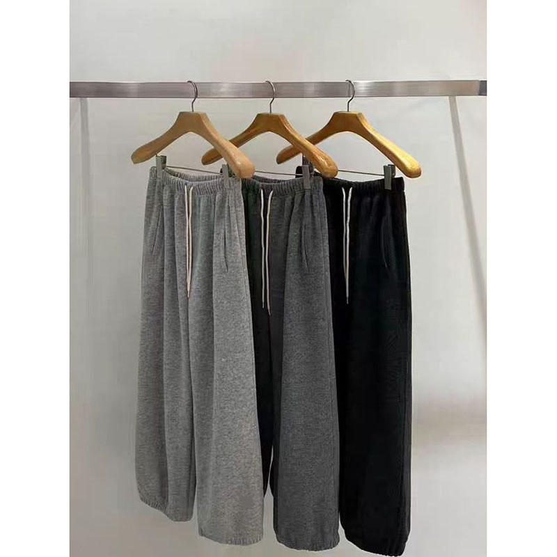 现 韩国东大门代购2025冬季ONE TASTE-a时尚松紧腰加绒休闲裤卫裤