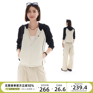 肌底感外套 CLOUDSPACE 撞色解构分割设计感短外套2025秋上衣女