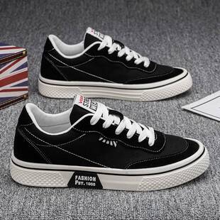 夏季透气帆布鞋大码45鞋子男款46黑色板鞋47男士休闲鞋48布面鞋