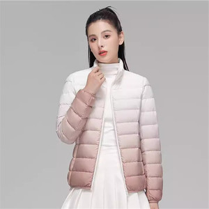 轻便羽绒服女立领连帽短款外套