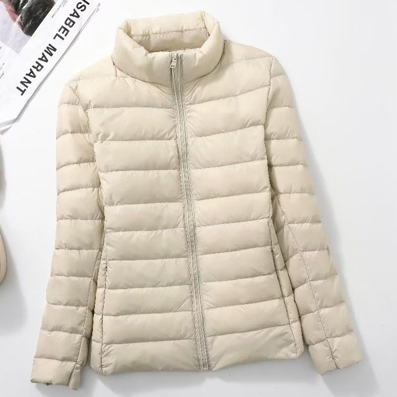 中老年人轻薄加肥加大码羽绒服特胖妈妈装短款立领200斤反季清仓