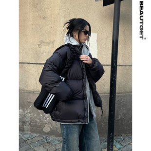 Beautget冬装 羽绒外套厚 90白鸭绒轻盈蓬松三防保暖羽绒服男女美式
