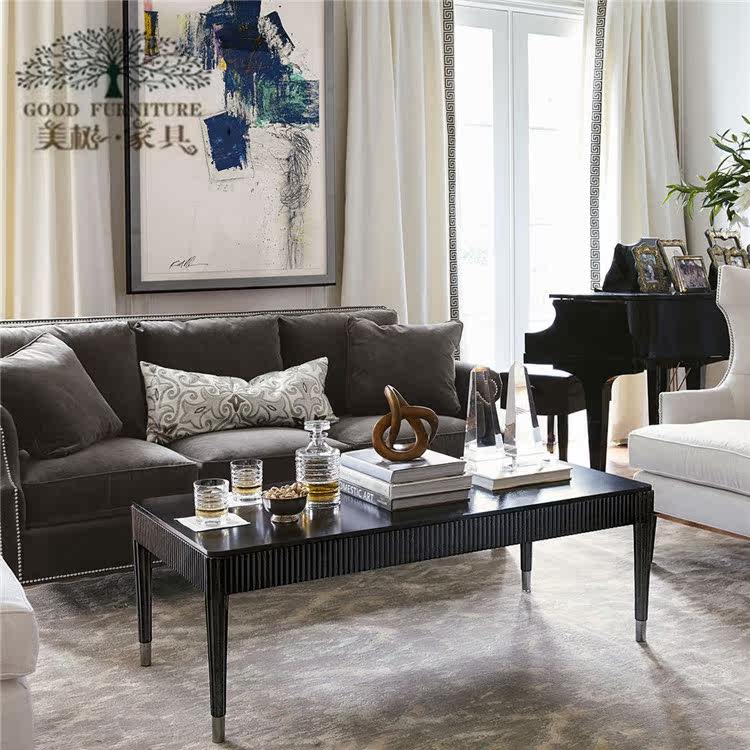 美式纯实木黑色方形茶几简约现代样板房咖啡桌家具环保美树定制|msdalam kategori perabot kediaman, beberapa kategori, meja teh - dari Buy2taobao.com untuk memberikan perkhidmatan ejen Taobao profesional membeli