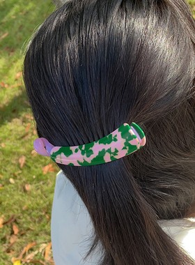 Monote小众正品Chunks花色斑点香蕉夹简约百搭复古发饰头饰发夹