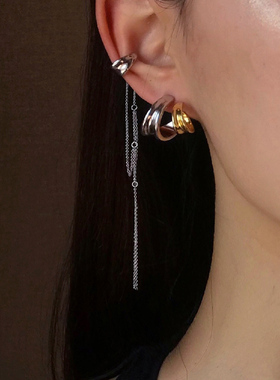 Monote正品Juunngle Lab小众ins拼色耳环耳骨链气质百搭耳饰礼物