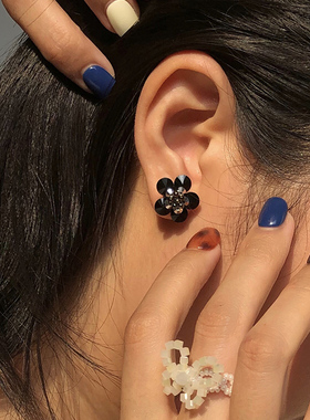 Monote韩国swingset小众手工雏菊甜美花花百搭耳钉耳环饰品