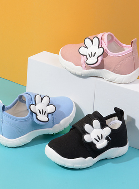 巴托童鞋春秋款透气棉布软底防滑单鞋宝宝学步鞋1-3岁稳步鞋L2705