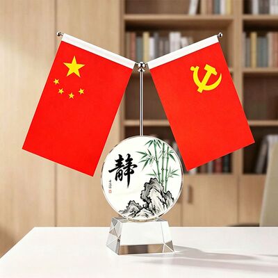 红旗摆件书房摆件风生水起摆件客厅玄关电视柜装饰镇宅新房乔迁