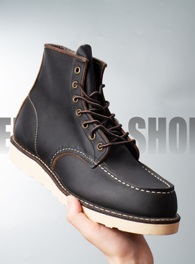 【 中科院小哥】Red Wing红翼手工工装靴rw8849系带黑色方头茶芯