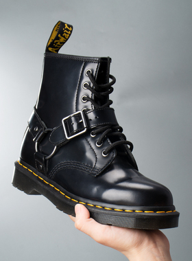Dr.Martens马丁博士Bradfield 朋克风马丁靴 25163001 摇滚靴乐队
