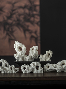 吴定石陶瓷吸水石苔藓菖蒲花盆附石捕虫堇观赏性装饰假山鱼缸石头