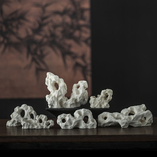 吴定石陶瓷吸水石苔藓菖蒲花盆附石捕虫堇观赏性装饰假山鱼缸石头