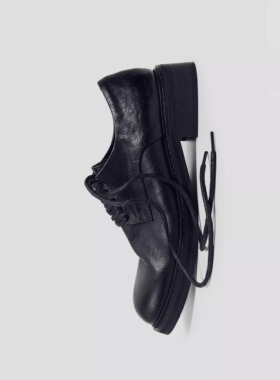 德比鞋男高级感男士新款增高水洗牛皮真皮圆头通勤休闲皮鞋男英伦