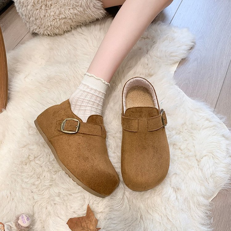 丑萌复古勃肯鞋女平底2025