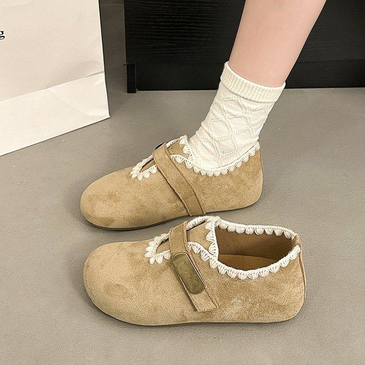 全包勃肯鞋女2026新款春季平底不累脚百搭外穿运动休闲单鞋一脚蹬