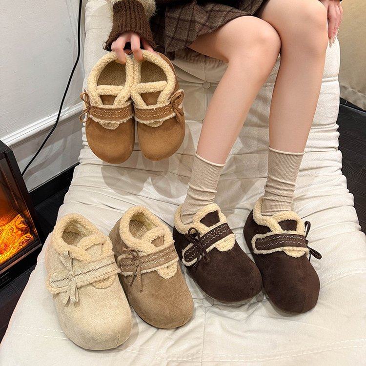 厚底勃肯鞋女2025冬季新款加绒保暖时尚一脚蹬学院懒人复古毛毛鞋,女鞋,勃肯鞋/软木鞋,淘宝优惠券,粉丝福利购,淘宝优惠卷