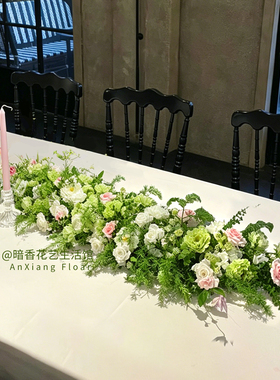 餐厅晚宴餐桌仿真花艺摆件
