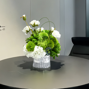 商务宴会桌花仿真花前台花艺摆件装饰客厅茶几台花餐桌花花瓶花束