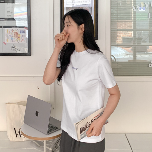 韩国特大码女装胖mm春装新品时尚小字母图案显瘦短袖休闲T恤0226
