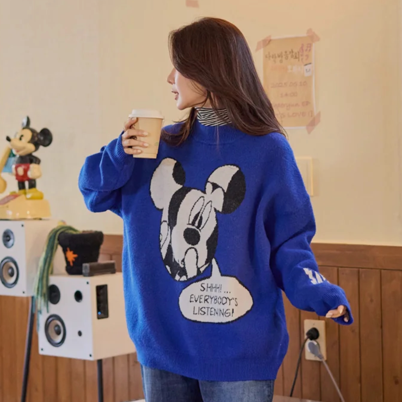韩国代购大码女装胖mm冬装新品可爱卡通图案宽松舒适针织毛衣0115,女装/女士精品,大码内搭,淘宝优惠券,粉丝福利购,淘宝优惠卷
